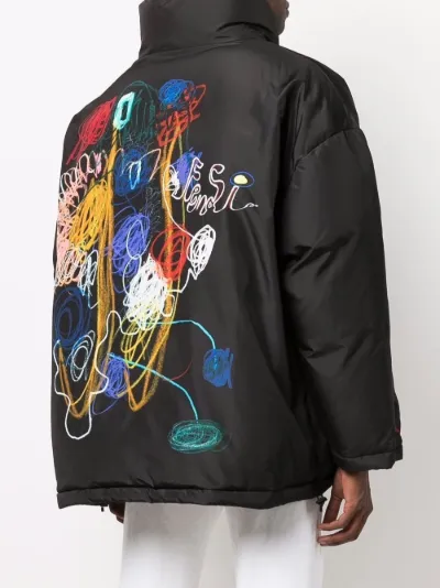 printed puffer jacket