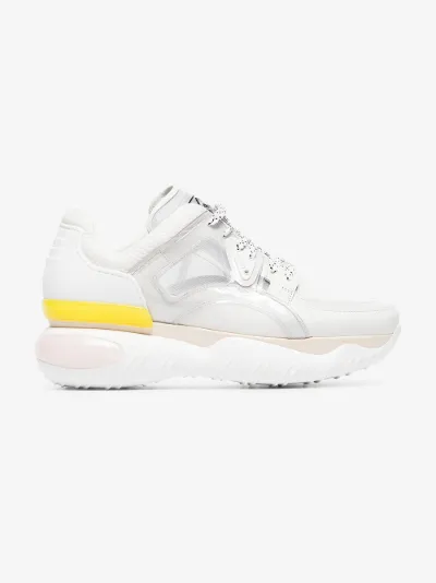 fendi sheer panels chunky sneakers