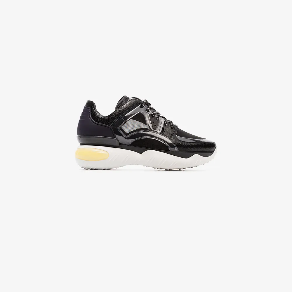 fendi sheer panels chunky sneakers