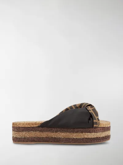 fendi logo twist mules