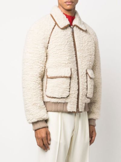 two-way zip shearling jacket | FENDI | Eraldo.com