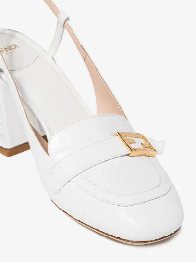 white leather slingback pumps