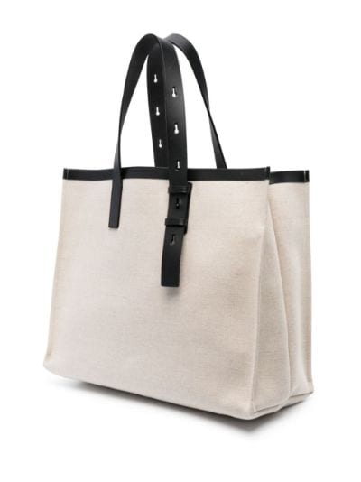 Logo-Embossed Leather Tote Bag