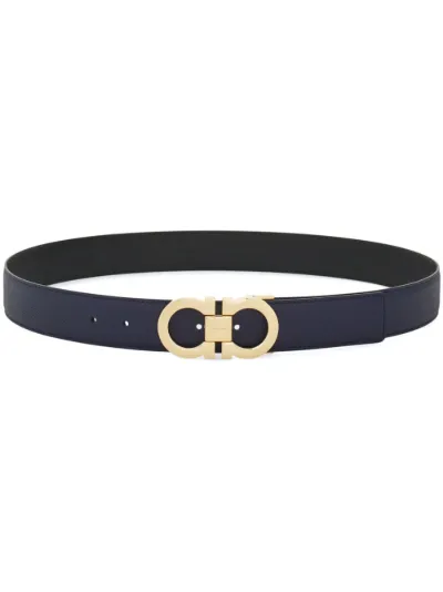 Salvatore Ferragamo Reversible Belt in Black outlet and Blue