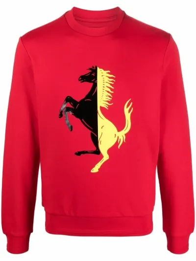 two-tone prancing horse sweatshirt 