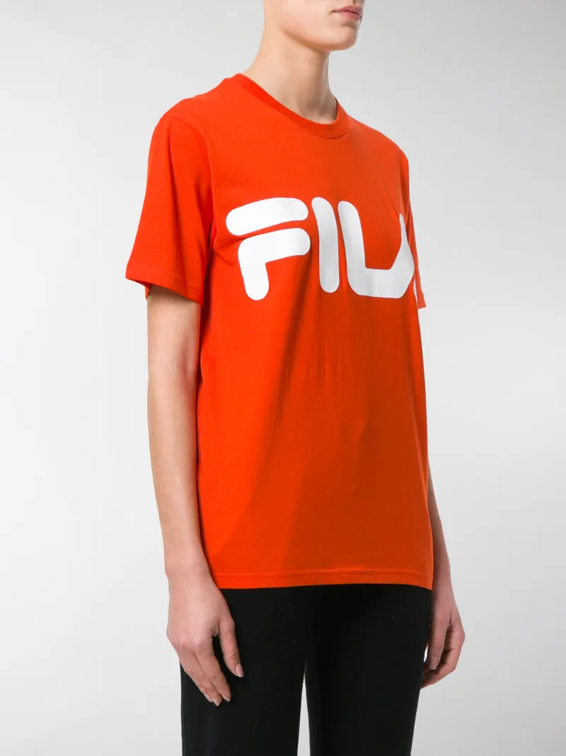 Fila logo print T-shirt orange | MODES
