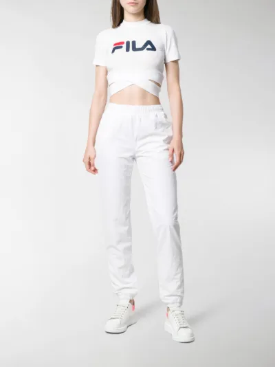 white fila track pants