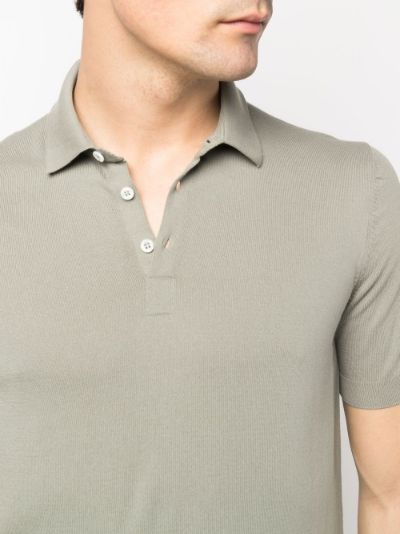 knit cotton polo shirt