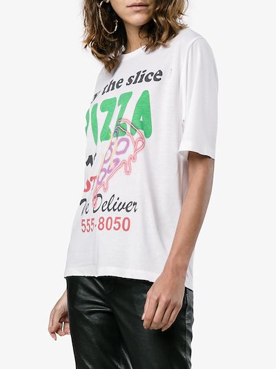 pizza print cotton t shirt展示图