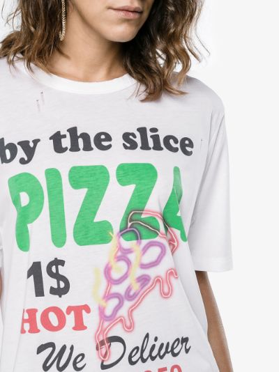 pizza print cotton t shirt展示图