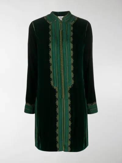 green silk coat