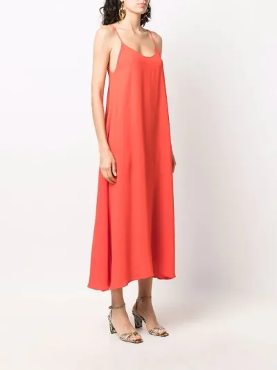 orange strap dress