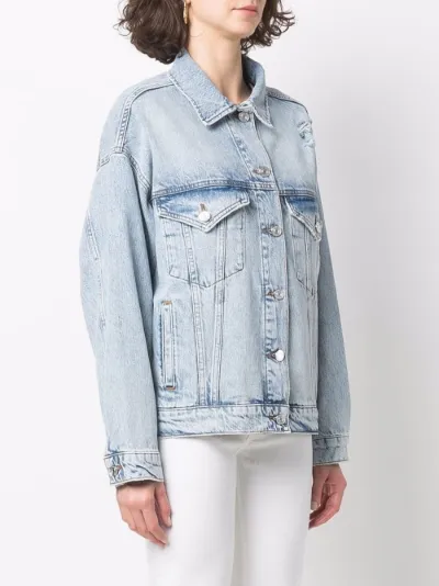 light blue faded denim jacket