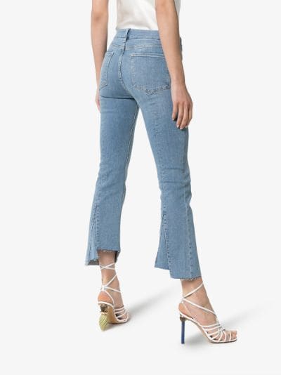 frame le crop mini boot jeans