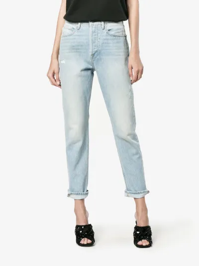 pale blue straight leg jeans