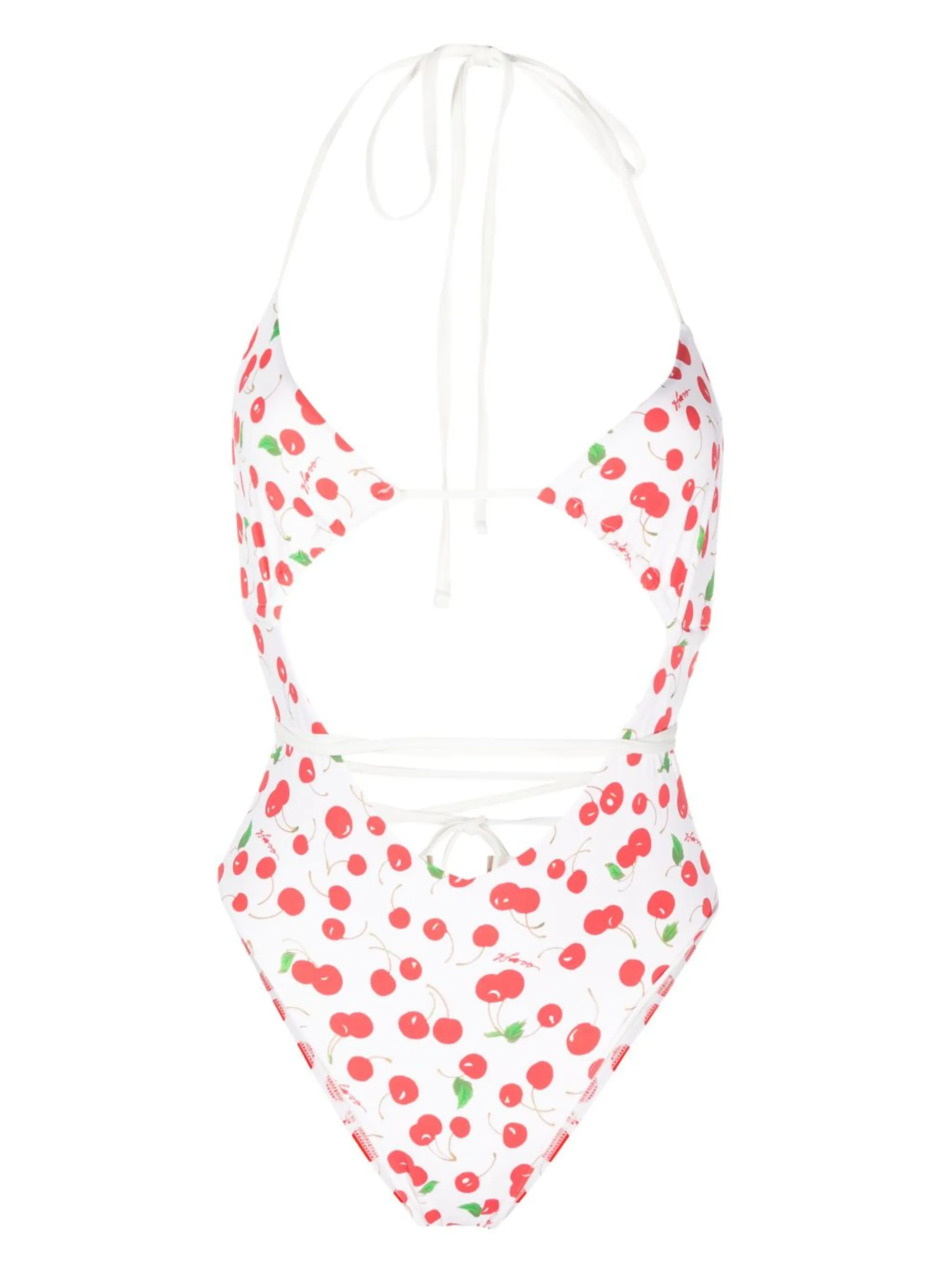 Frankies Bikinis cherry-print cut-out swimsuit | Eraldo.com US