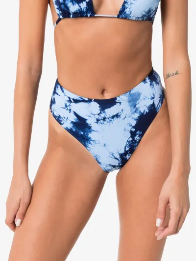blue tie dye bathing suit