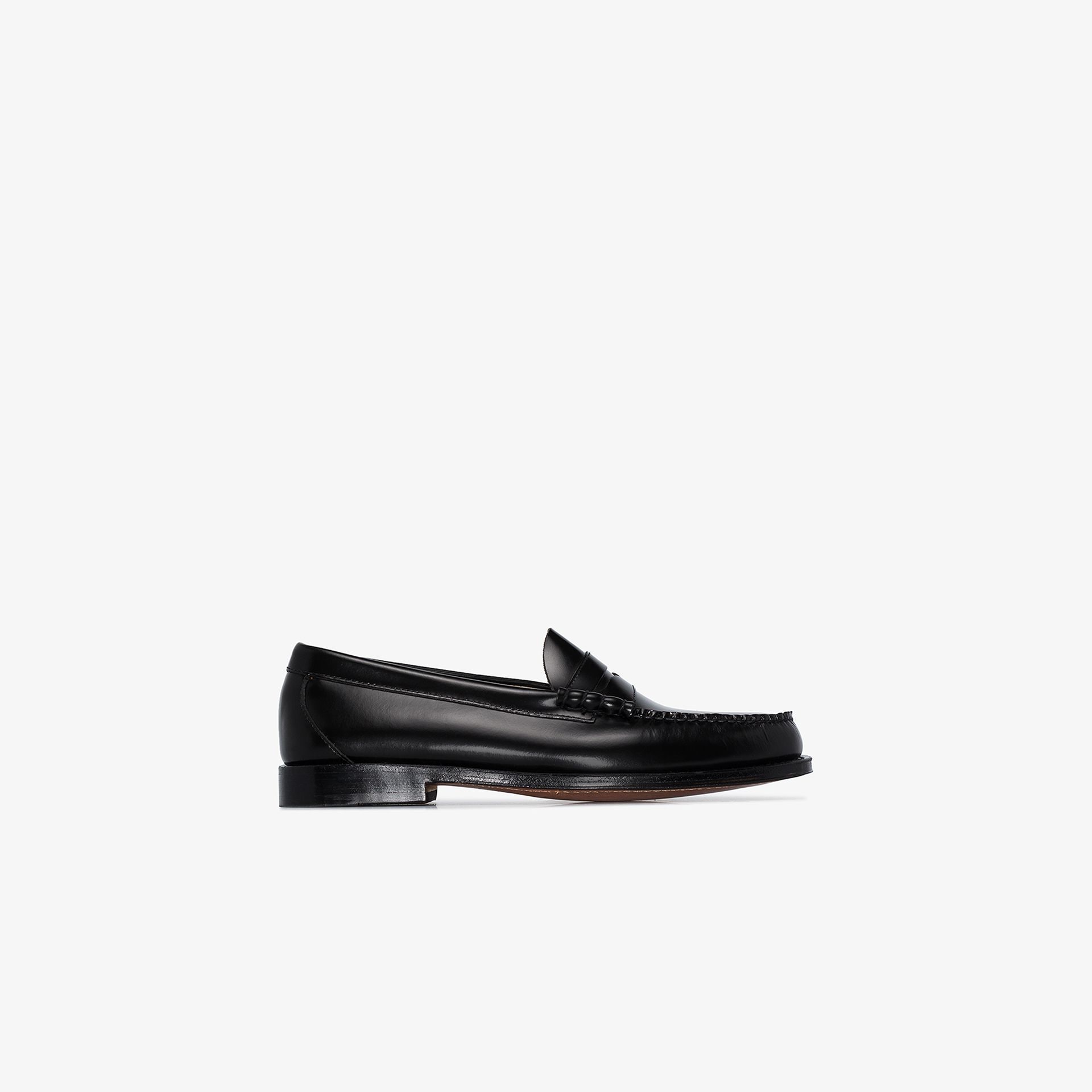 bass black penny loafers