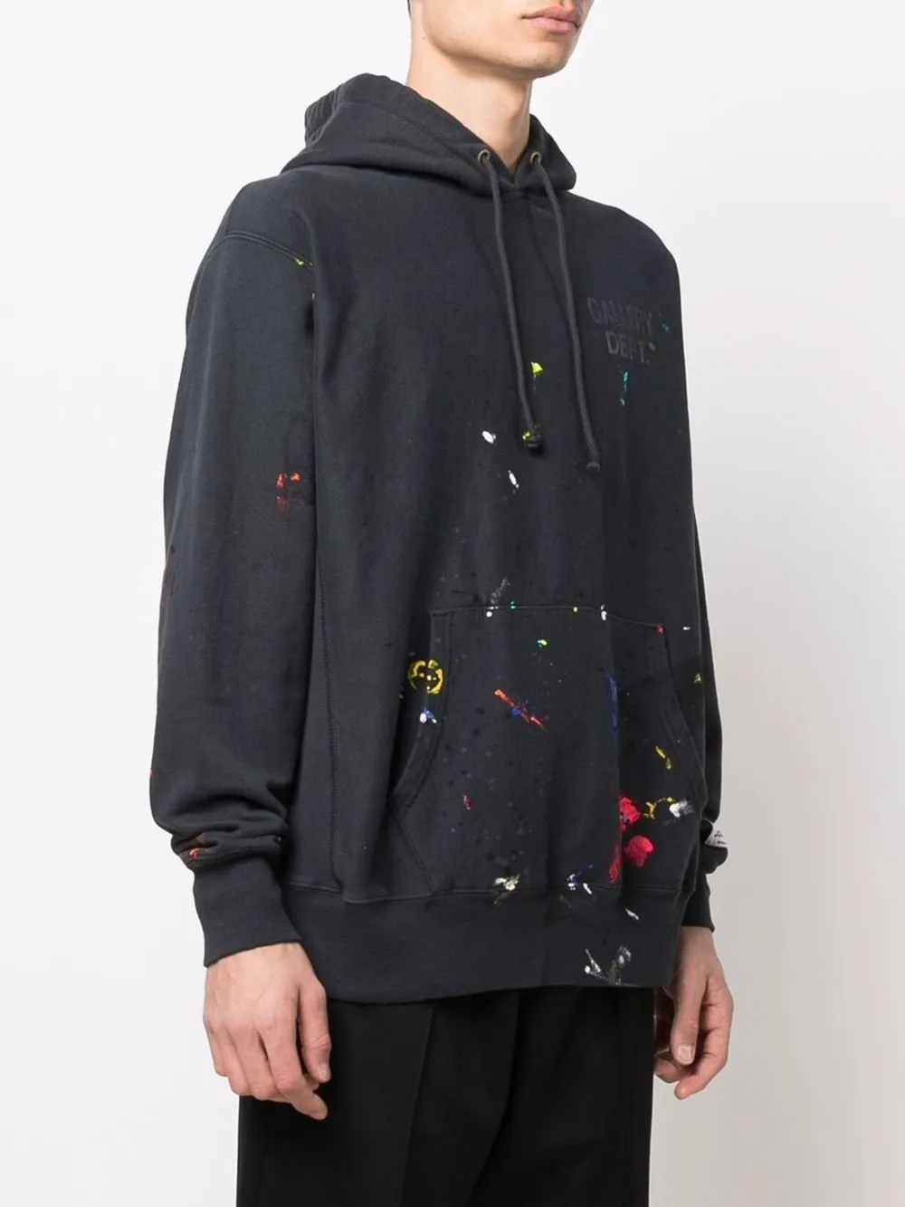 paint splatterdetail hoodie GALLERY DEPT.