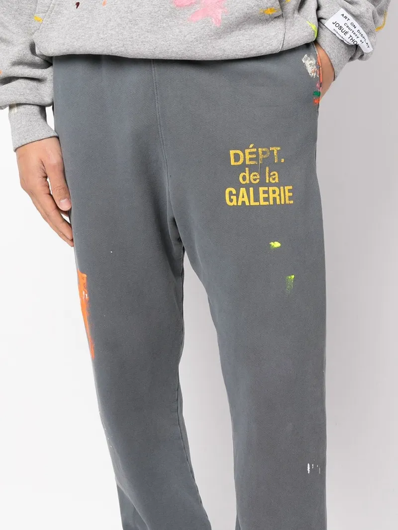 paint splatter detail track pants GALLERY DEPT.