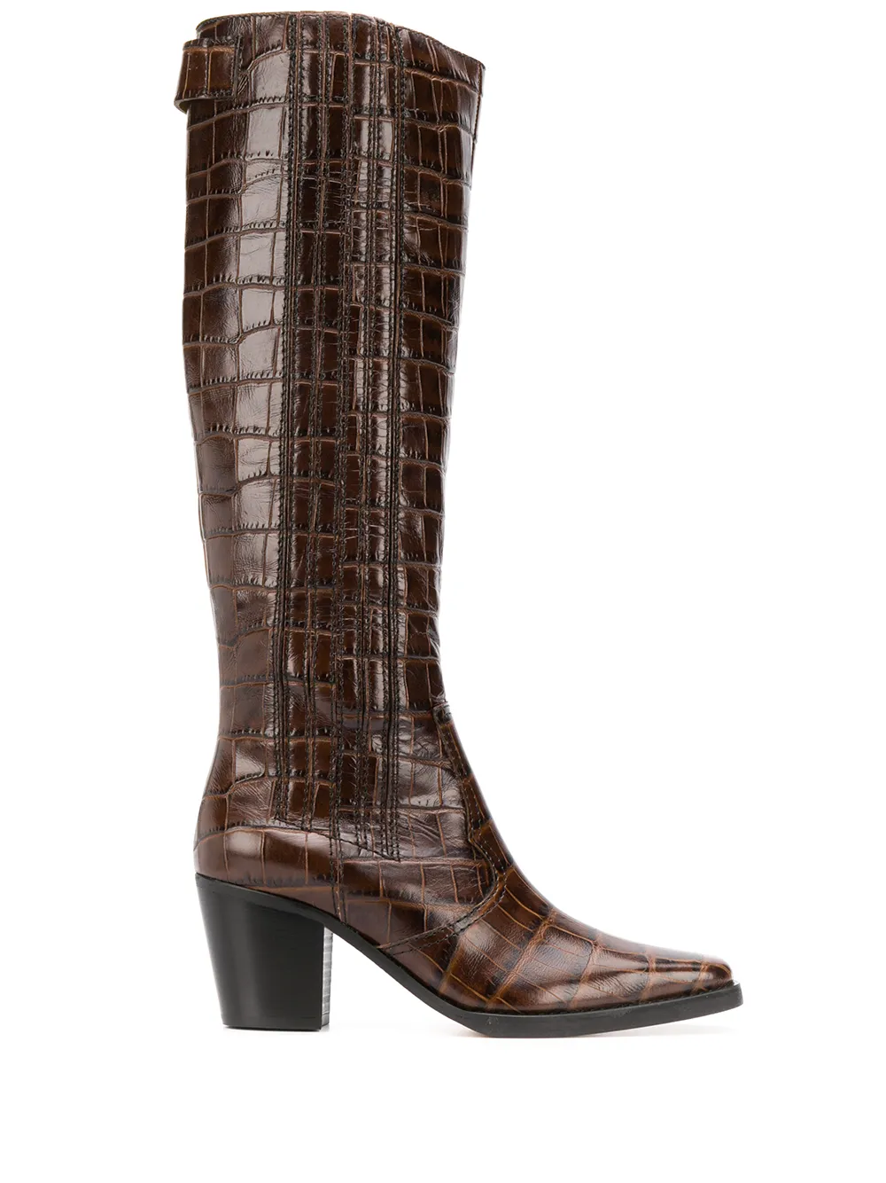 Ganni best sale crocodile boots