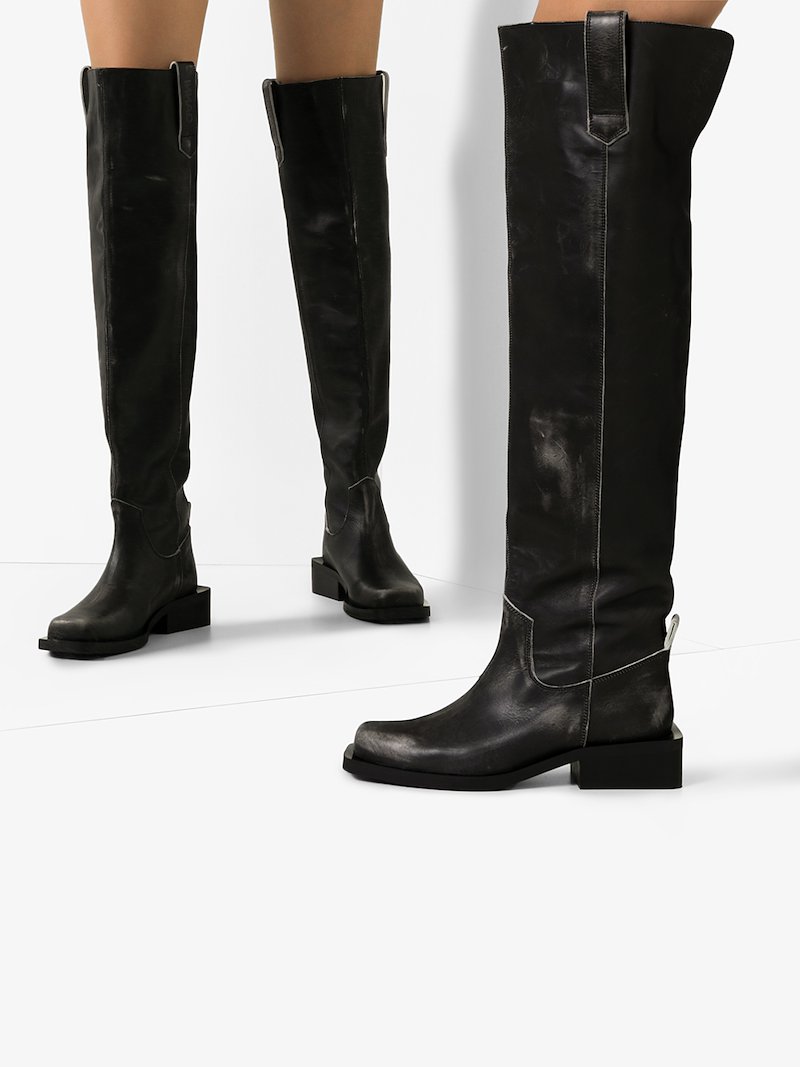 ganni mc distressed boots