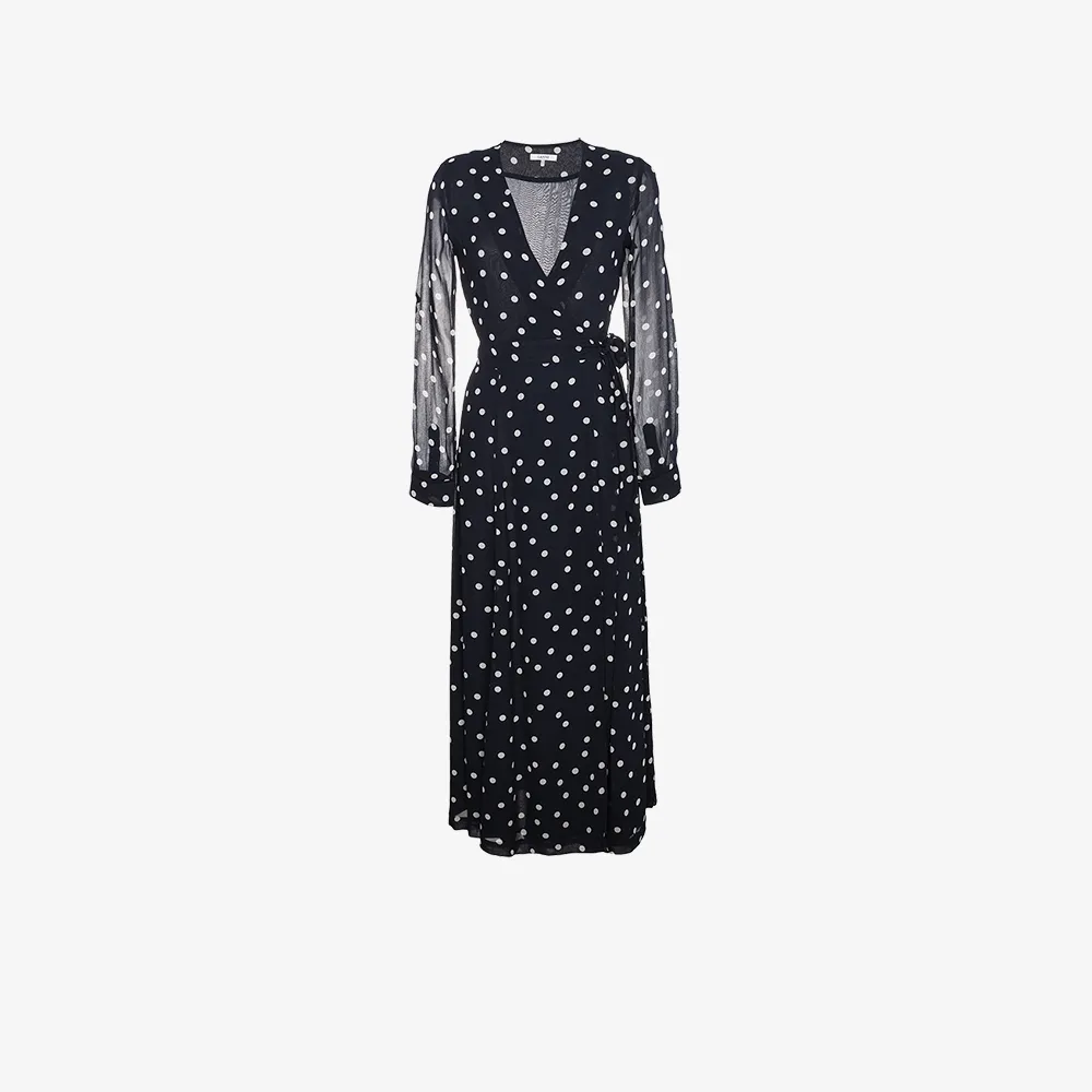 ganni marceau georgette wrap dress