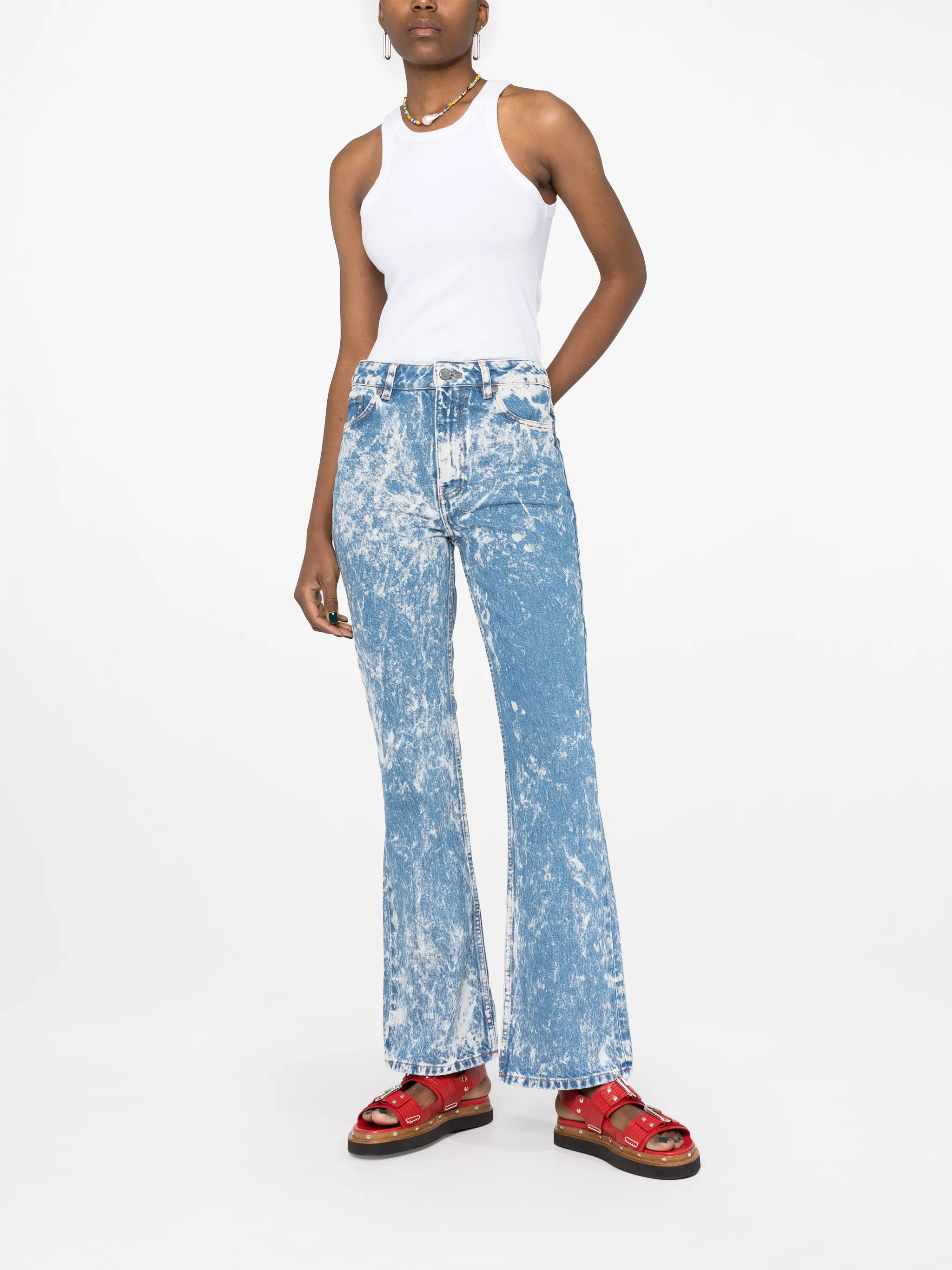 bleacheffect jeans GANNI