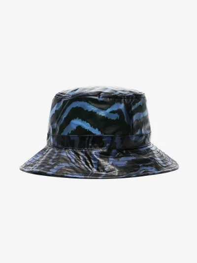 blue and black hat