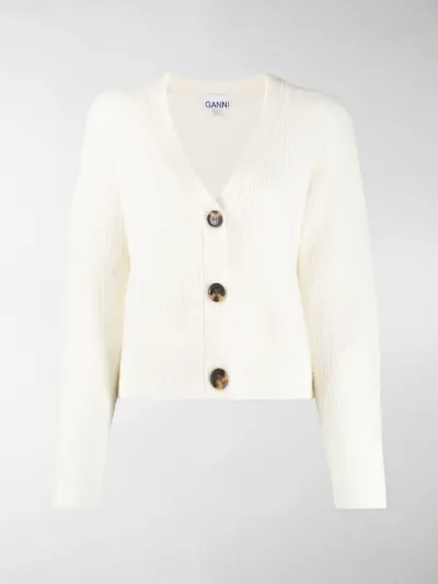 button front cropped cardigan