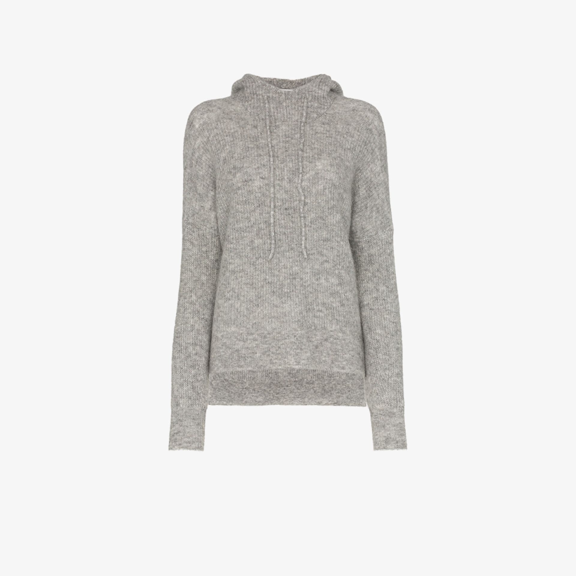 ganni knitted hoodie