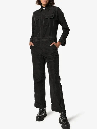 contrast stitch jumpsuit