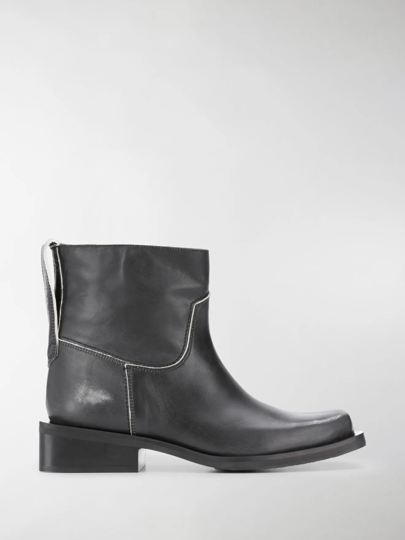 ganni mc distressed boots