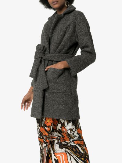 ganni fenn wrap coat long