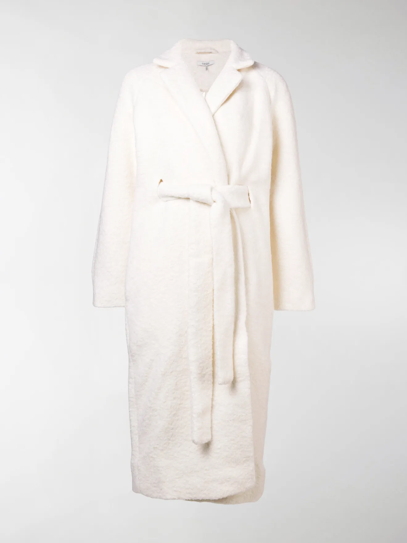 ganni fenn long wrap coat