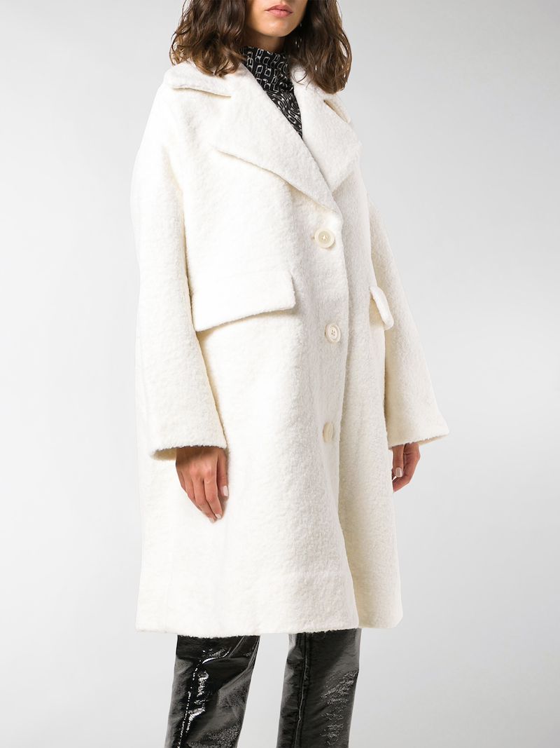 ganni white coat