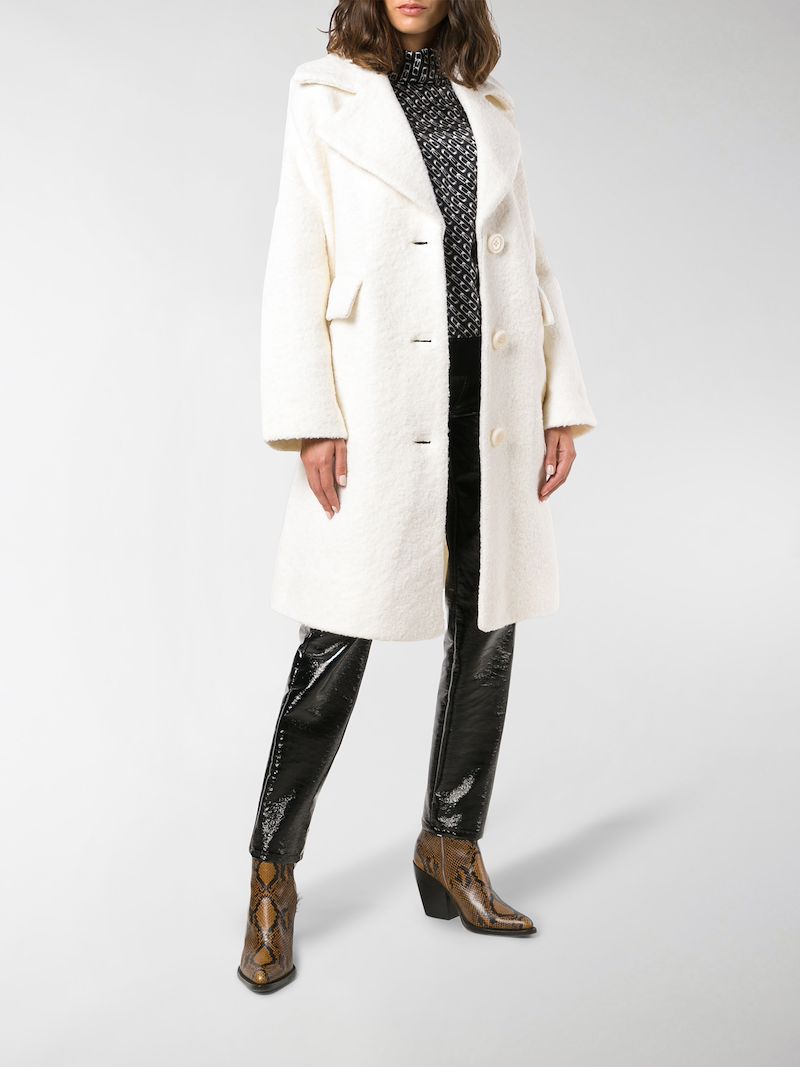 ganni white coat