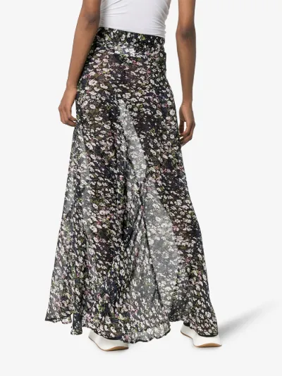 ganni floral skirt