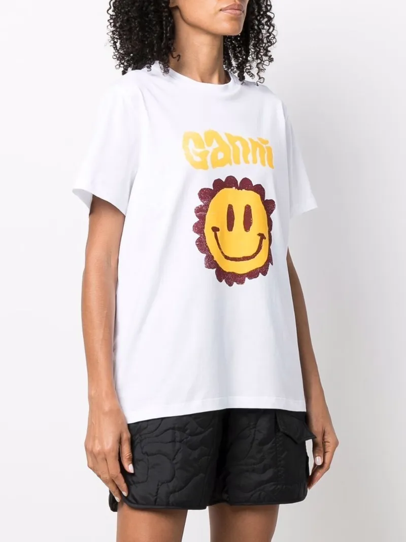 smiley printed t shirt