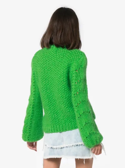 ganni green jumper