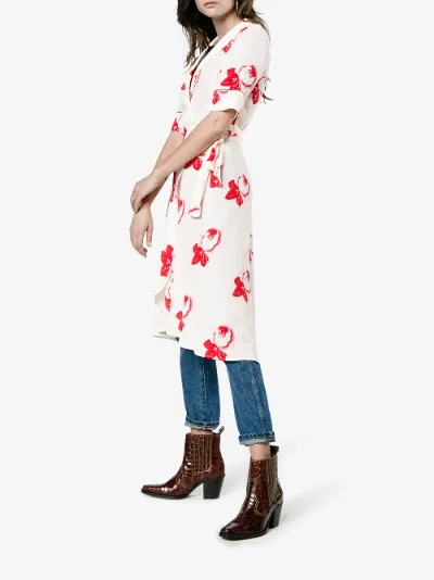 ganni harley wrap dress