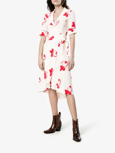 ganni harley wrap dress