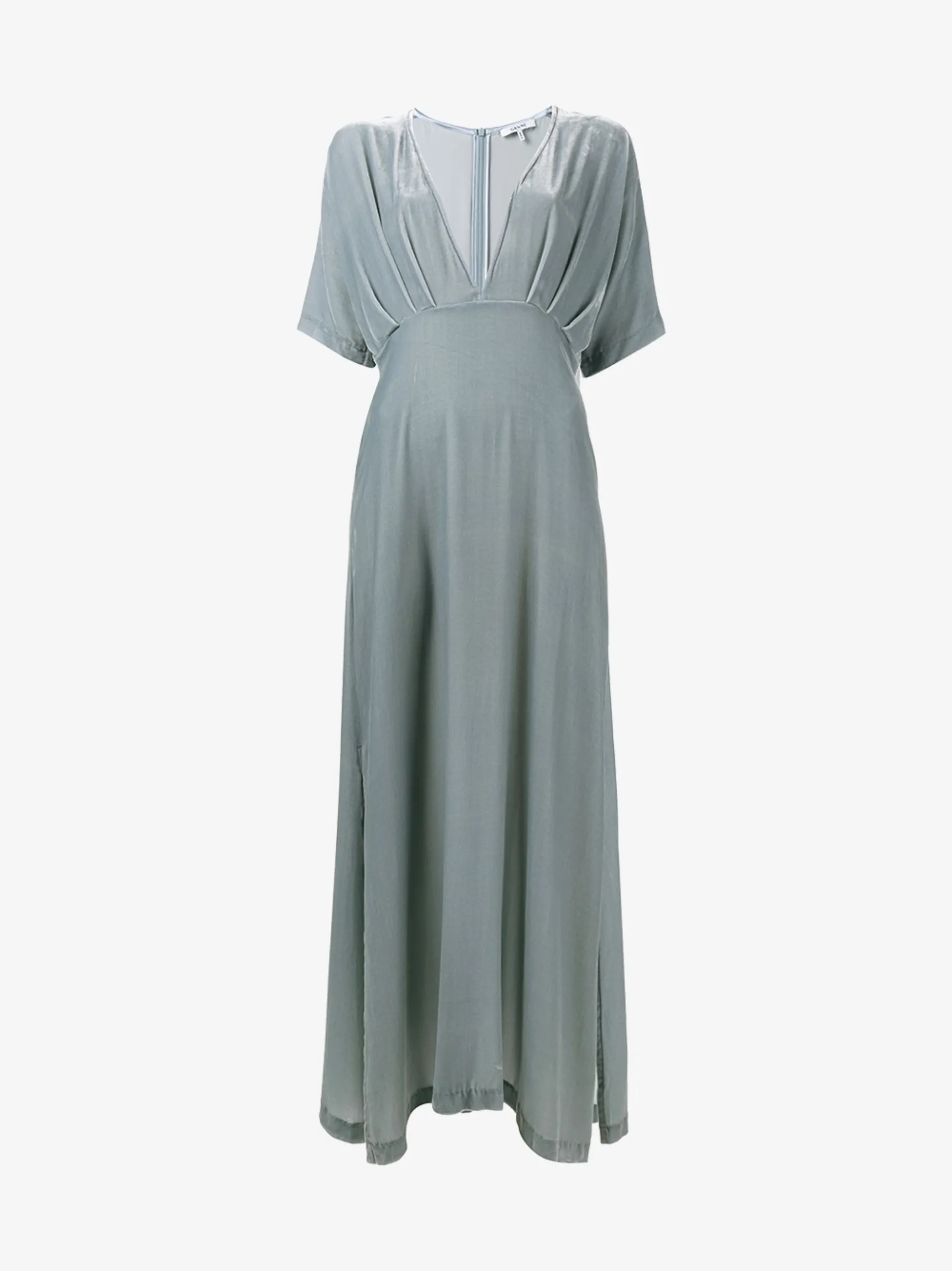 ganni velvet wrap dress