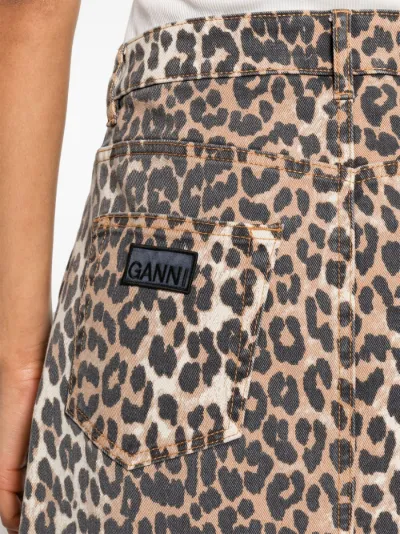 Cheetah print skirt denim best sale