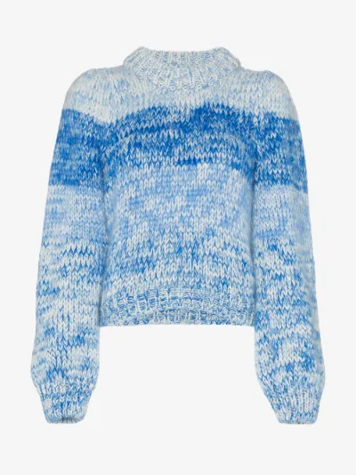 ganni blue knit