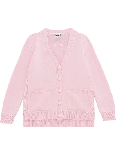 ganni wool knit cardigan
