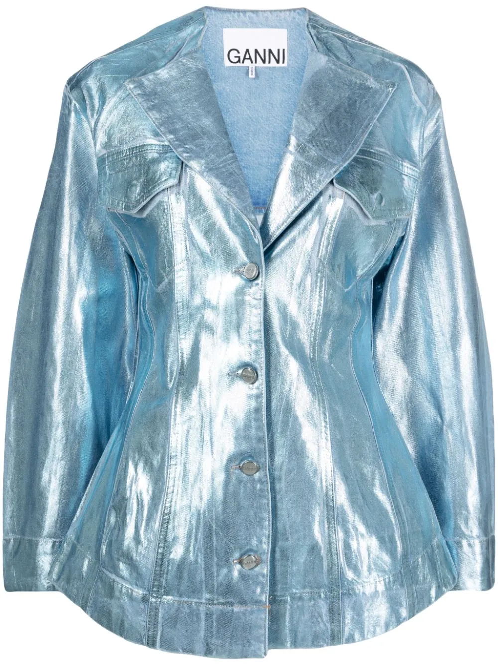 laminated denim jacket GANNI
