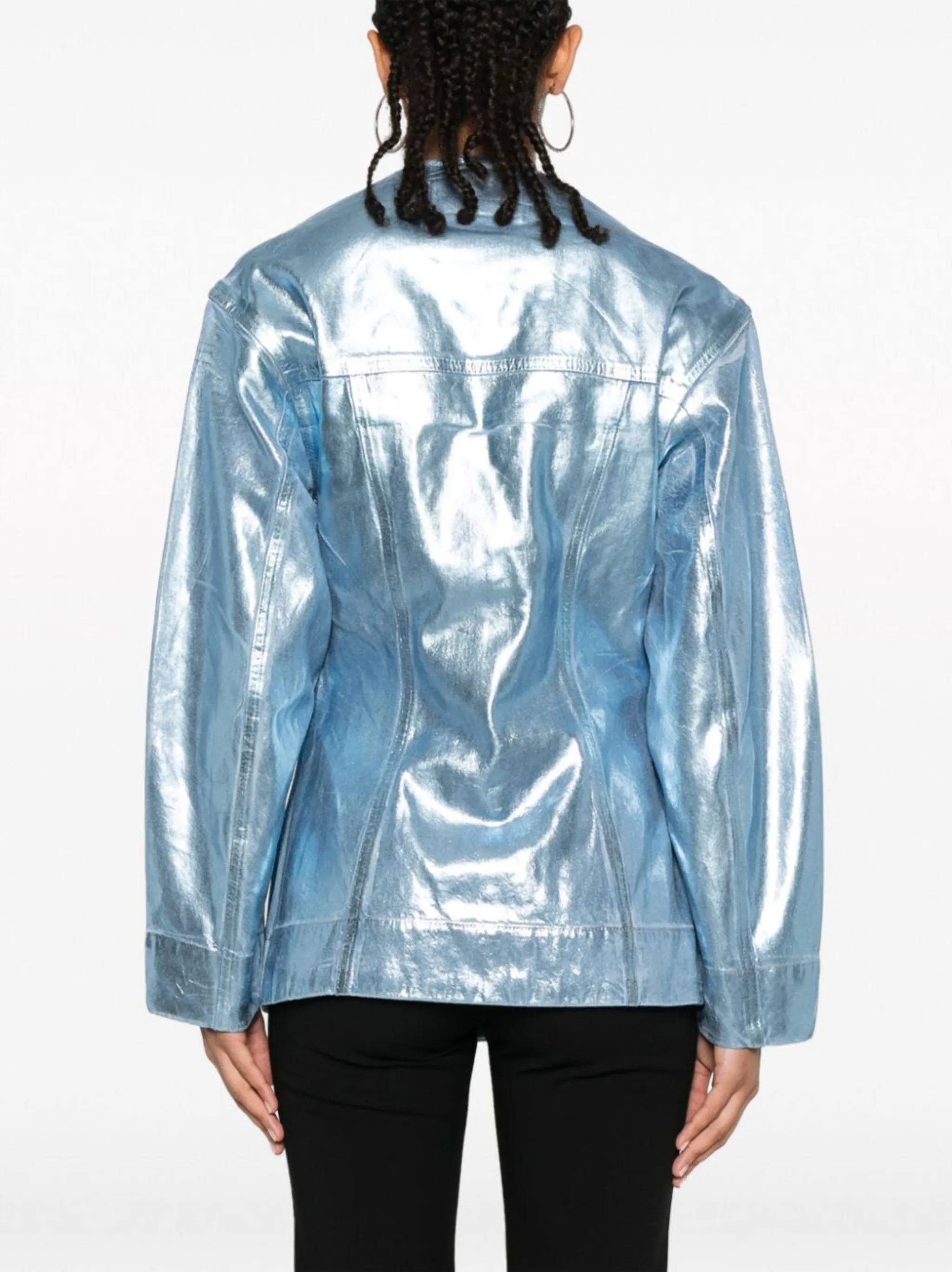 laminated denim jacket GANNI