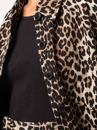 ganni leopard print jacket