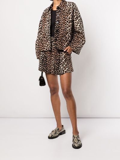 ganni leopard print jacket